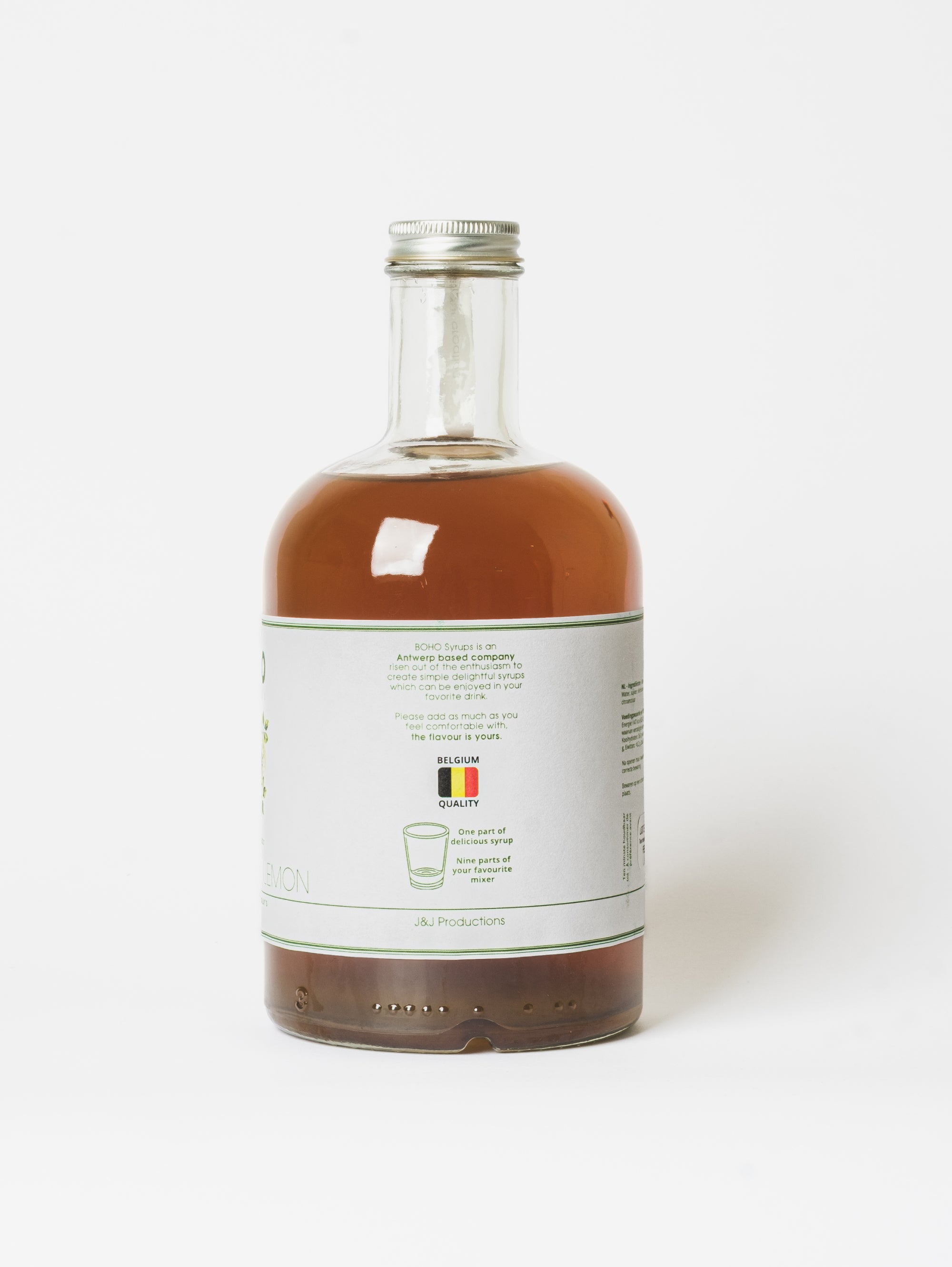 Fles 70 cl BOHO vlierbloesem citroen siroop – frisse en bloemige smaak voor limonades, cocktails en mocktails