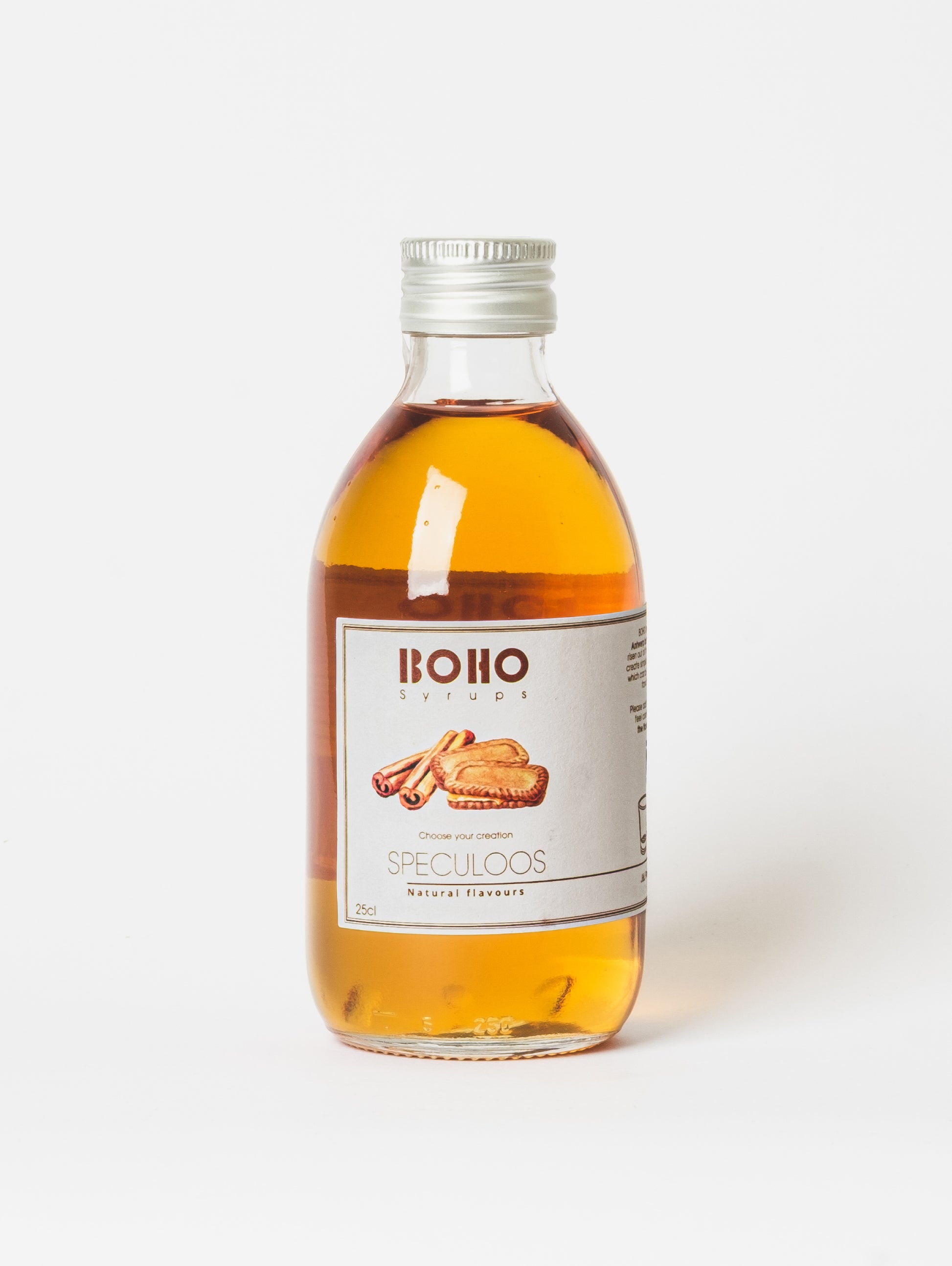 Fles 25 cl BOHO speculoos siroop – kruidige en zoete smaak, ideaal voor koffie, desserts en winterse drankjes
